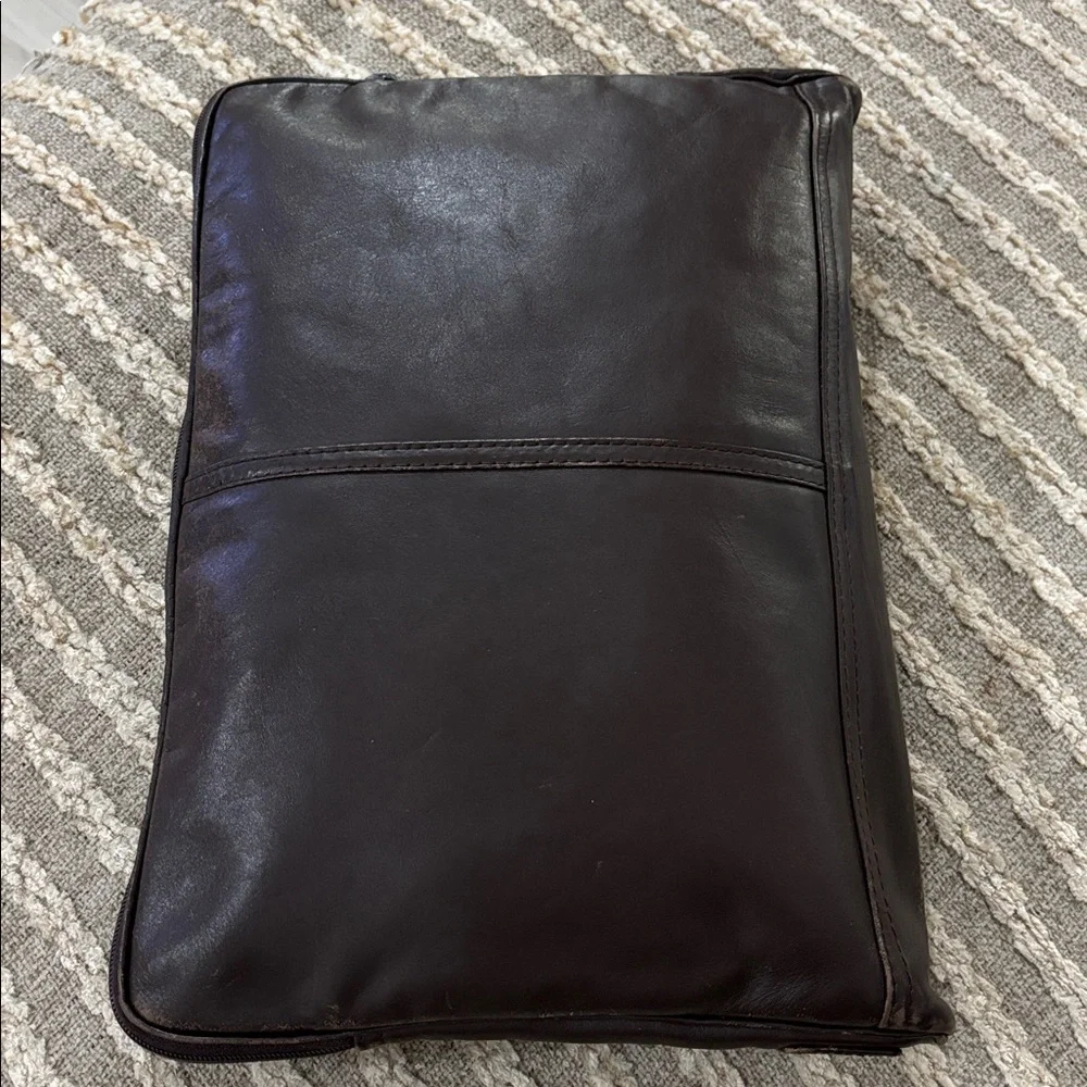Lam brown leather